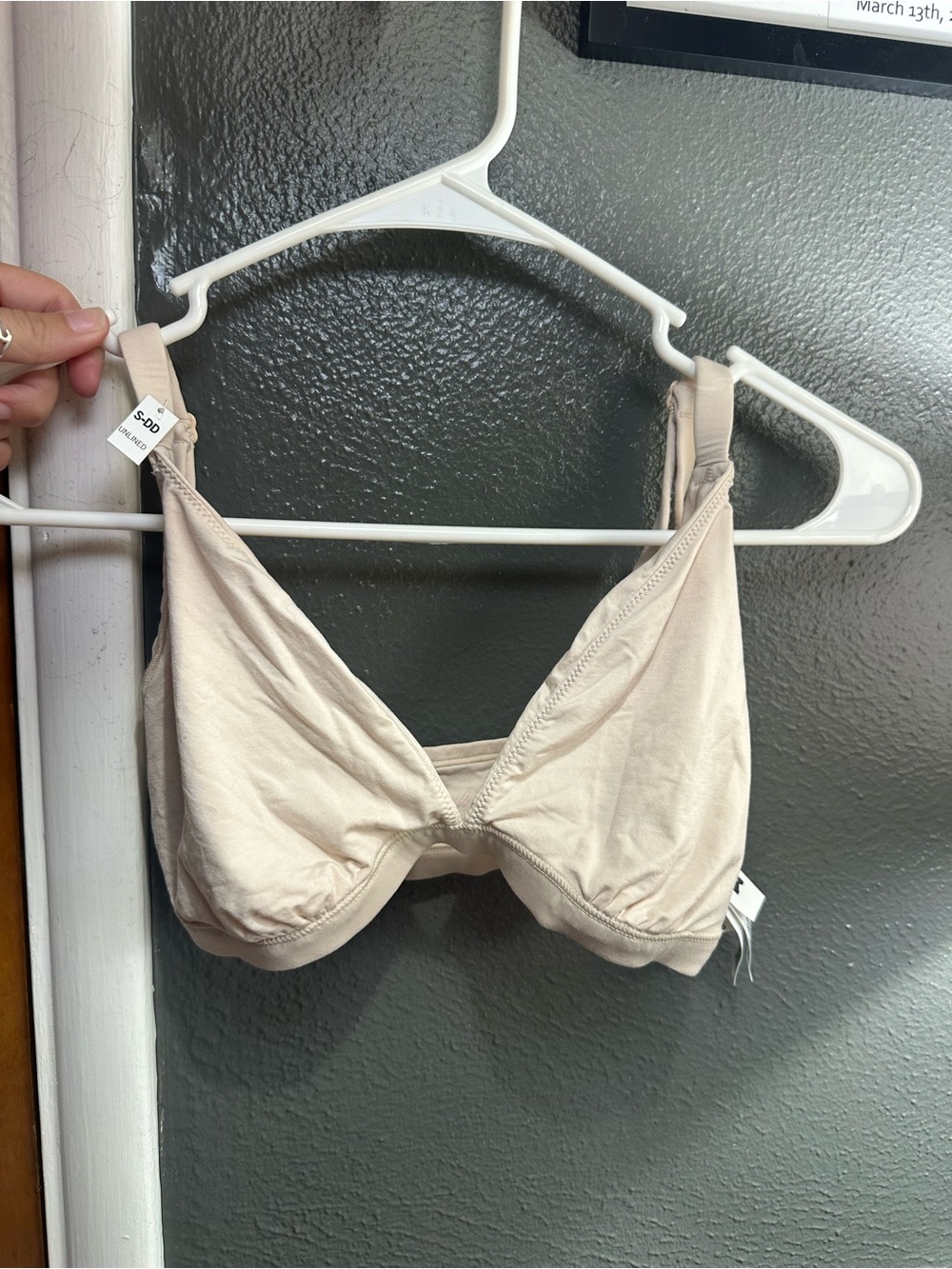 PINK Victoria's Secret Wireless Cotton Bra - Neutral Cream